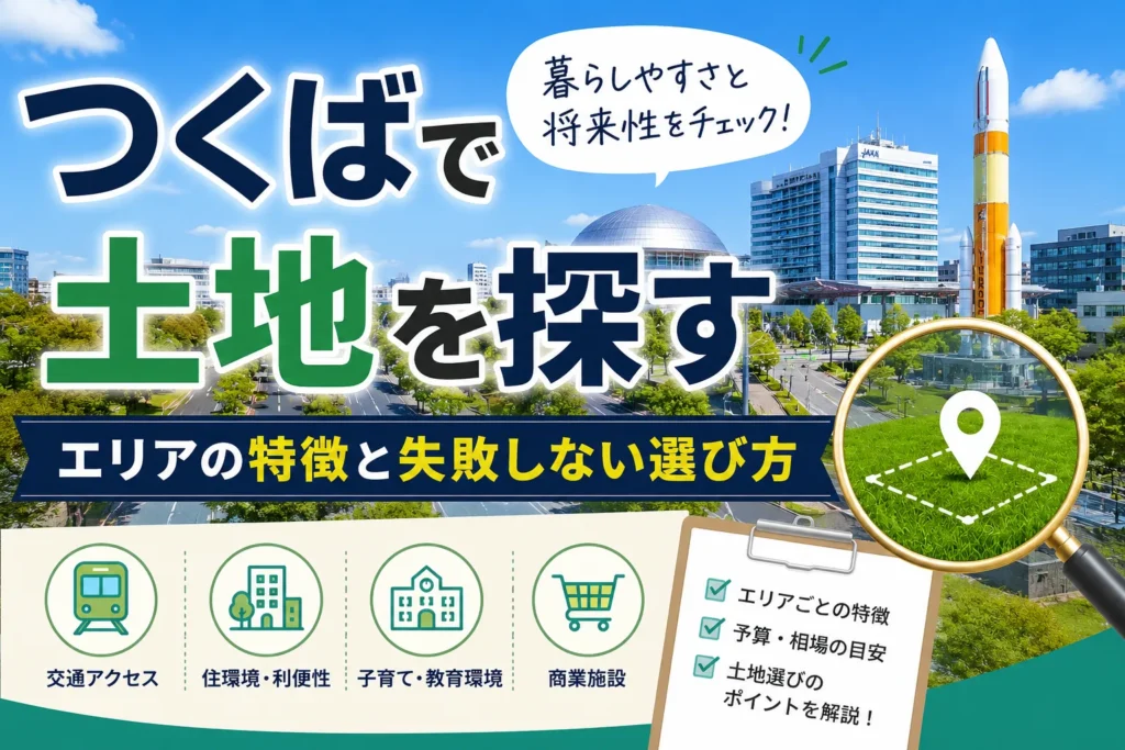 つくばで土地を探す|エリアの特徴と失敗しない選び方