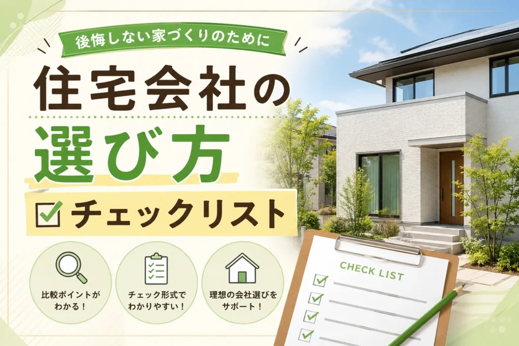 住宅会社の選び方チェックリスト