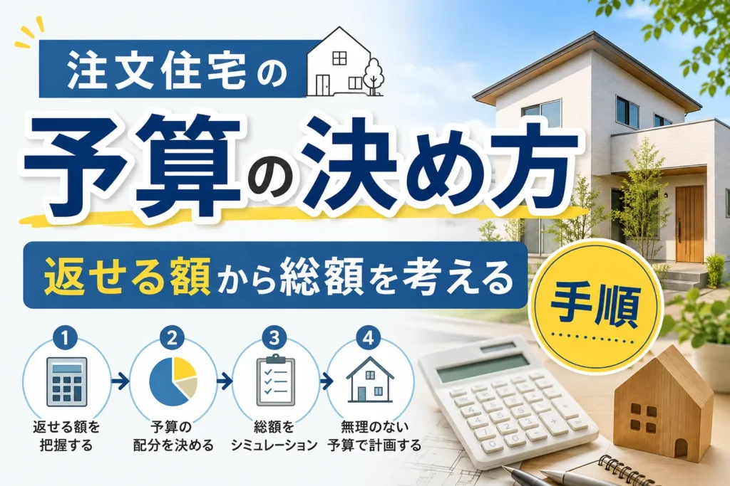 注文住宅の予算の決め方｜返せる額から総額を考える手順