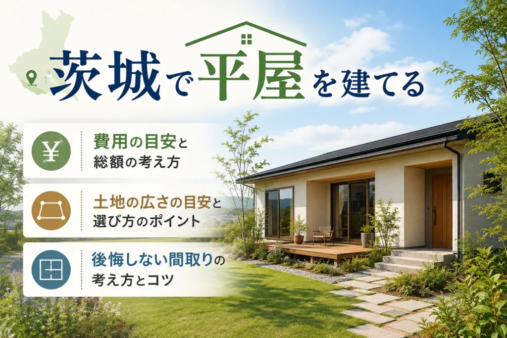 茨城で平屋を建てる｜費用・土地の広さ・後悔しない間取りの考え方