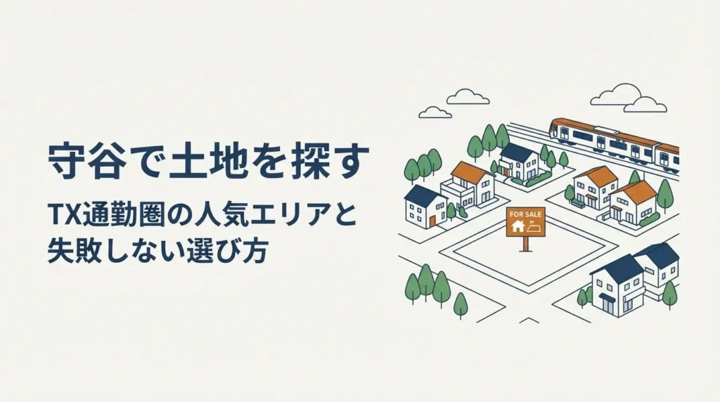 守谷で土地を探す｜TX通勤圏の人気エリアと失敗しない選び方