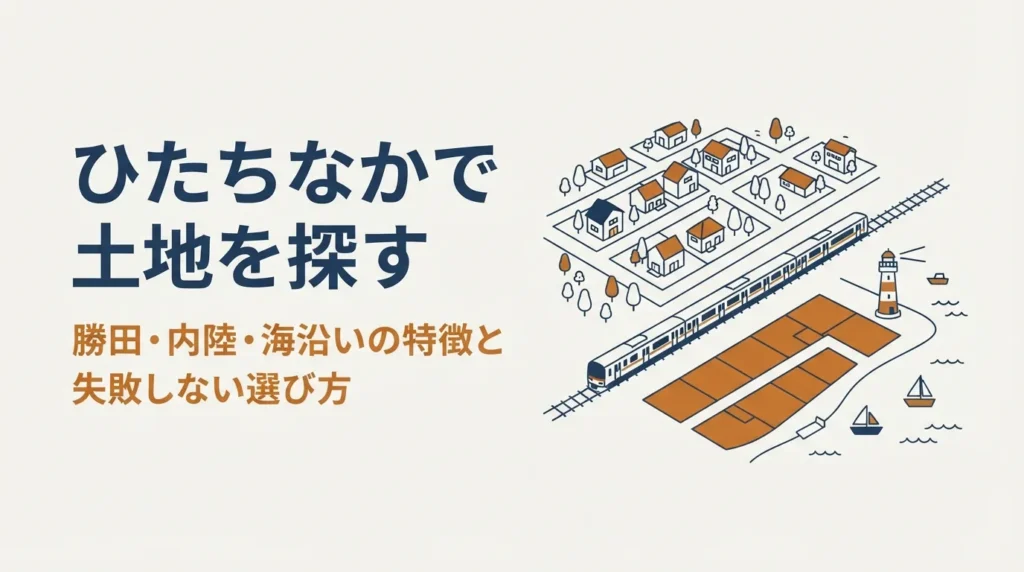 ひたちなかで土地を探す｜勝田・海沿い・内陸の特徴と失敗しない選び方