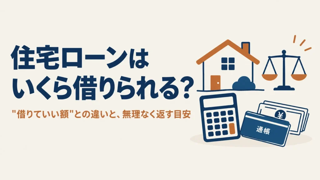 住宅ローンはいくら借りられる？「借りていい額」との違いと無理なく返す目安【元営業が解説】