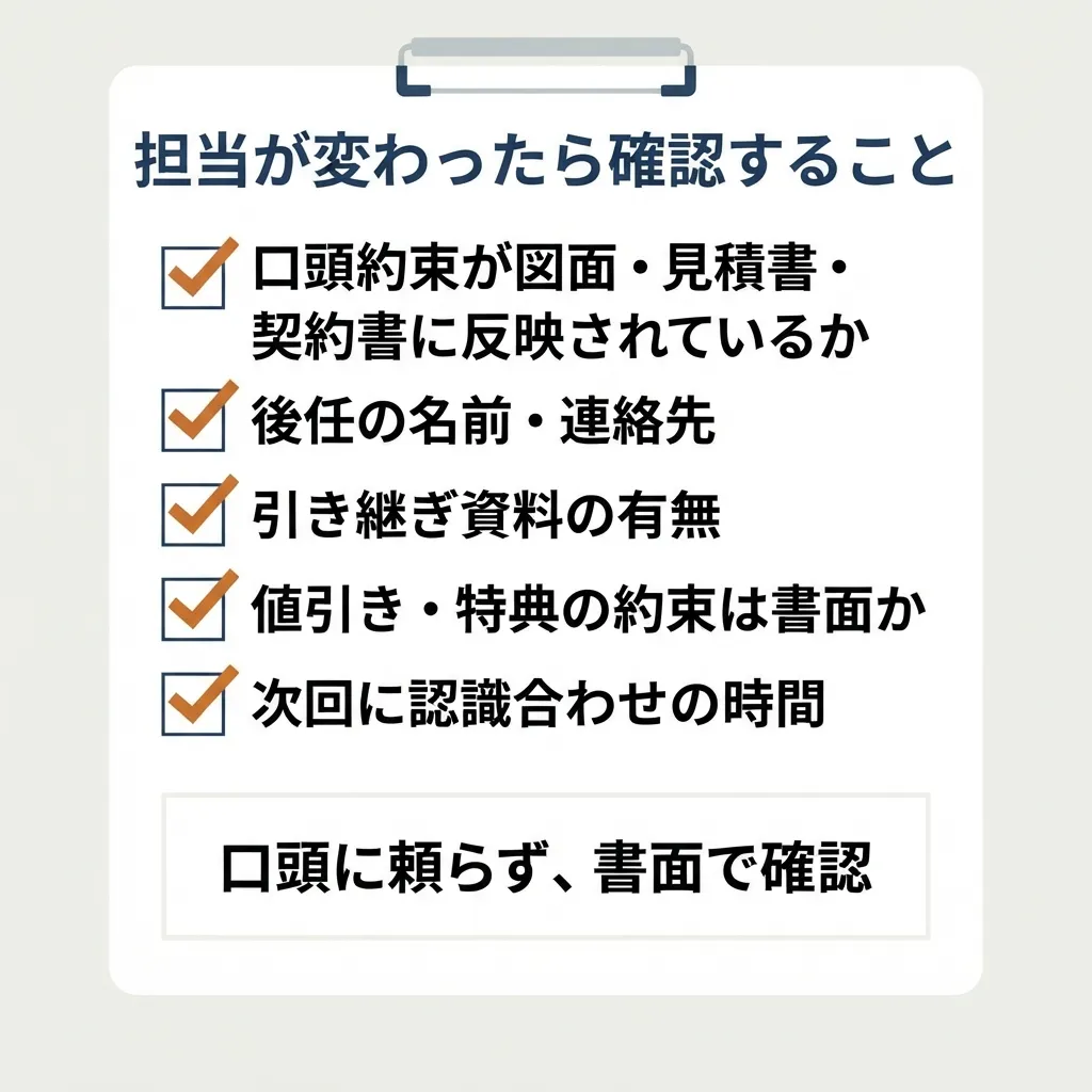 担当が変わったら確認すること