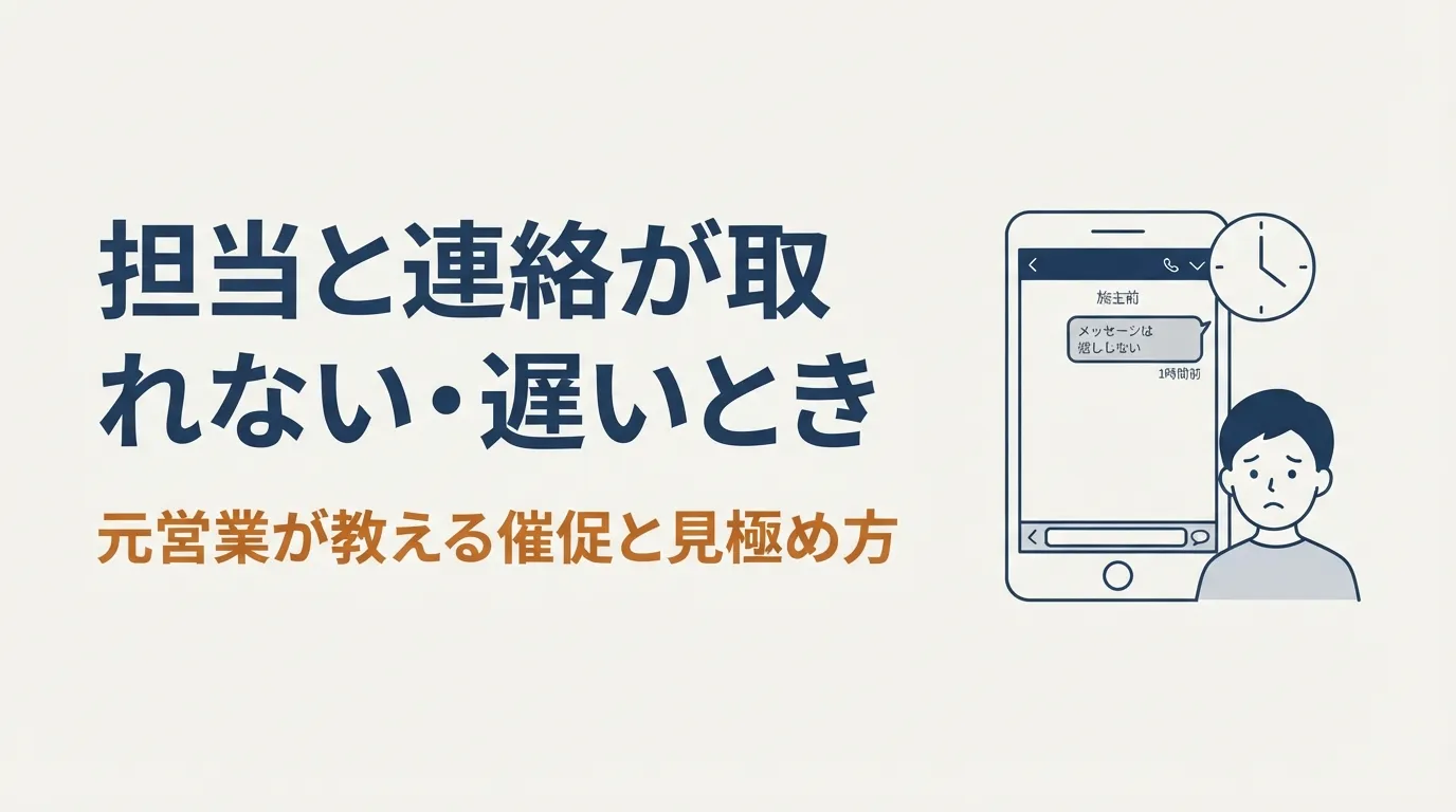 ハウスメーカーの担当と連絡が取れない・遅いときの対処｜元営業が教える催促と見極め方