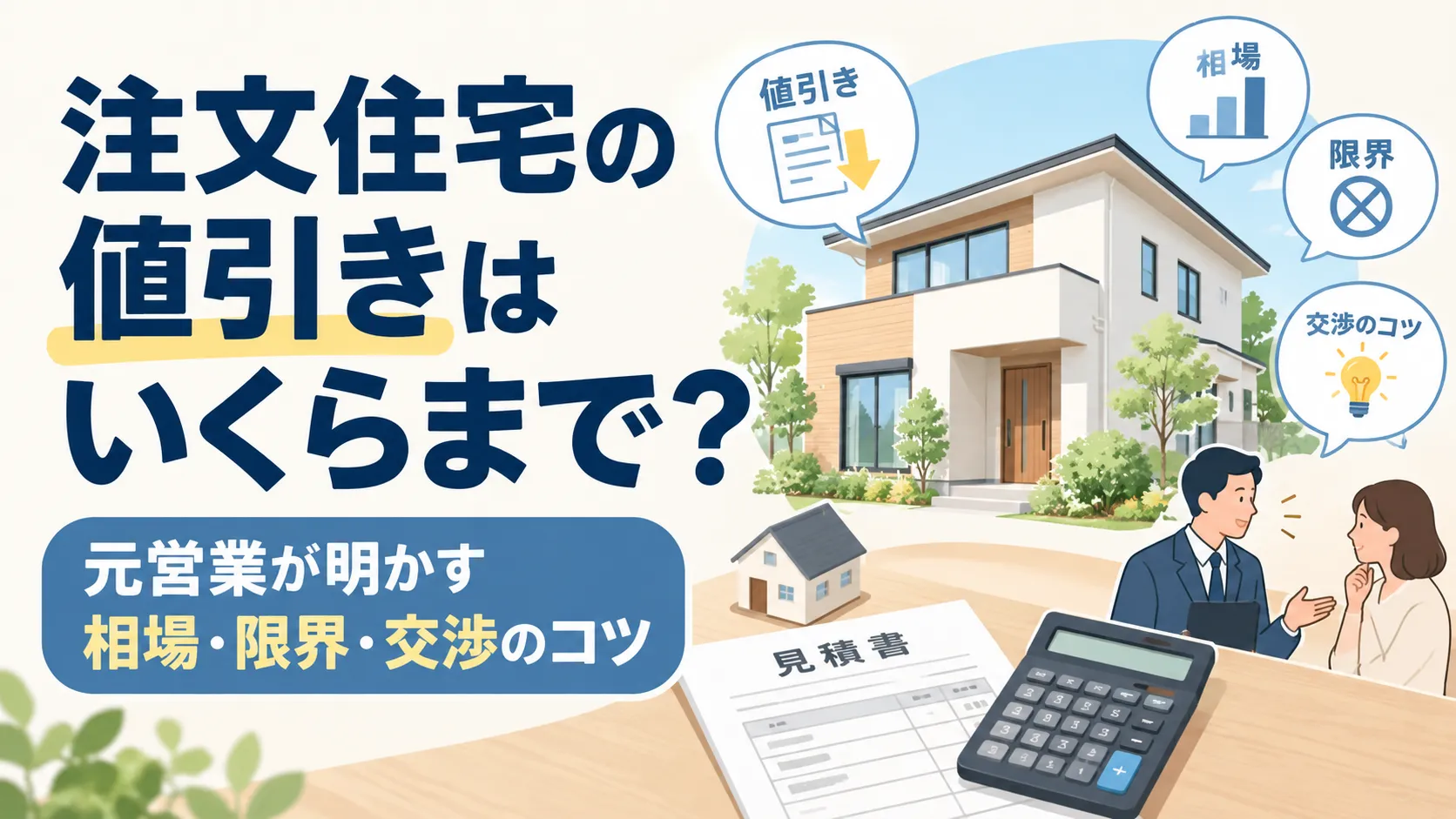 注文住宅の値引きはいくらまで？元営業が明かす相場・限界・交渉のコツ