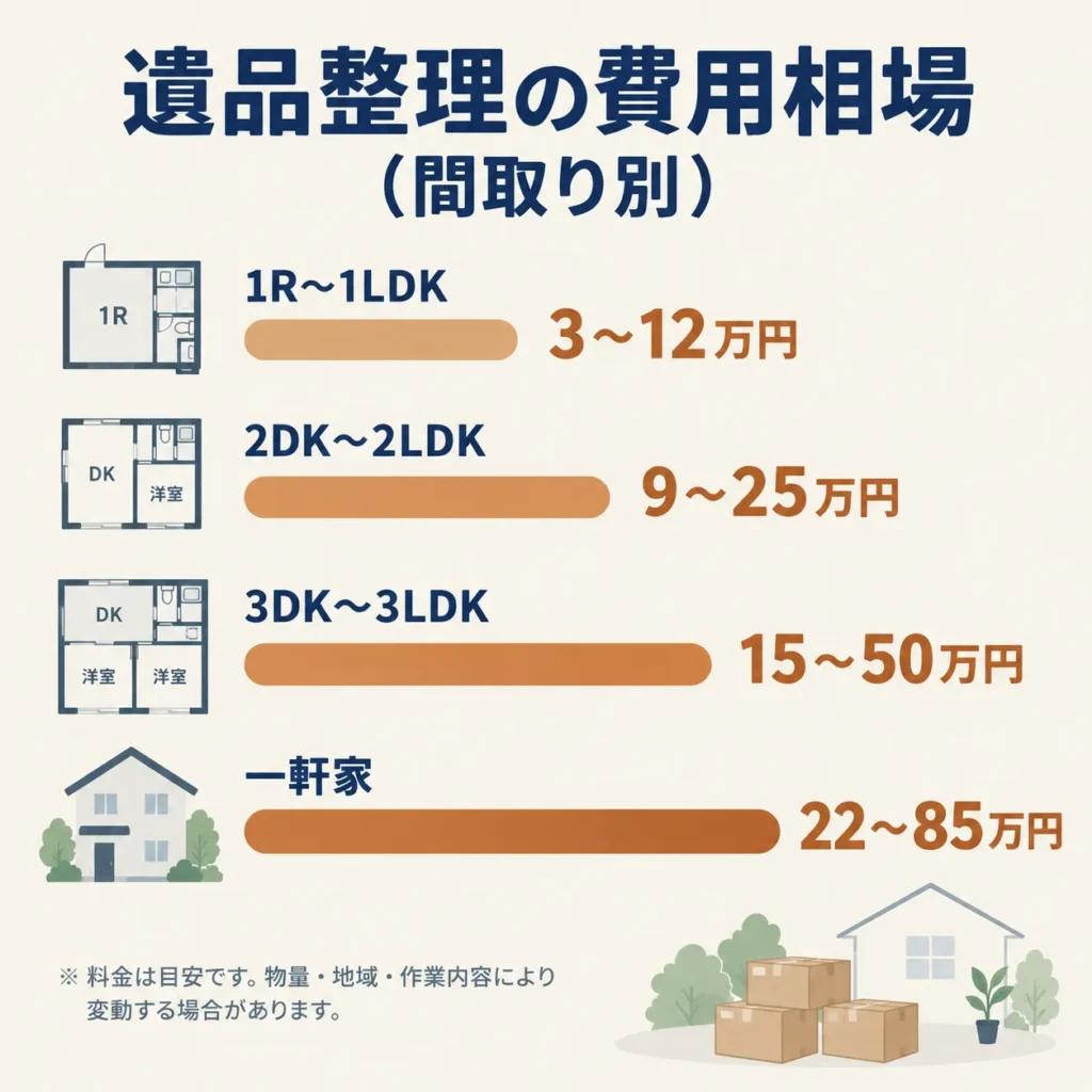 遺品整理の費用相場