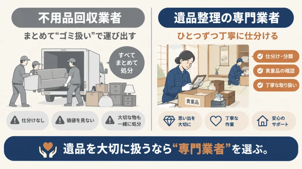 遺品整理業者の比較